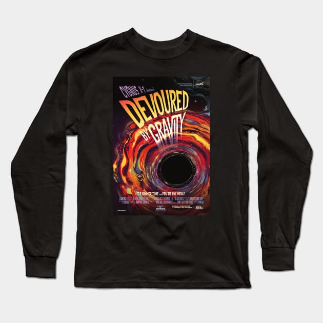 Devoured by Gravity NASA Space Comic Book Cover Long Sleeve T-Shirt by Slightly Unhinged